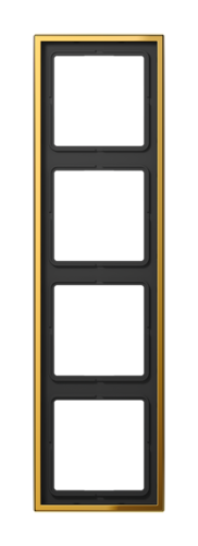 Рамка 4 поста JUNG LS METAL, золотой