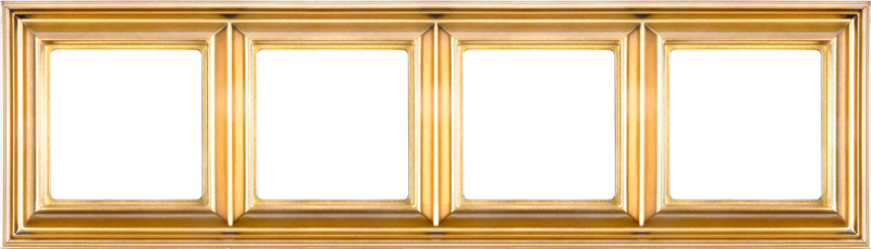 Eco Profi DECO - Рамка для вертикальной и горизонтальной установки 4-местная, цвет золото