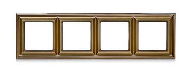 Рамка 4 поста JUNG ECOPROFI DECO, античная латунь