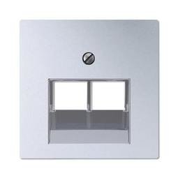 Накладка на розетку информационную JUNG ECO PROFI, алюминий