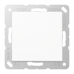 Розетка JUNG A 500, скрытый монтаж, с заземлением, с крышкой, со шторками, белый