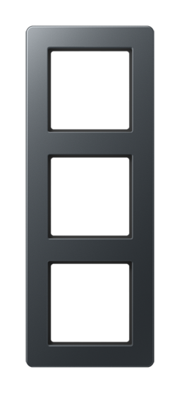 Рамка 3 поста JUNG AFLOW, антрацит матовый